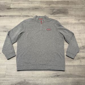 Vineyard Vines Gray Shep Shirt 1/4 Zip Pullover Sweater